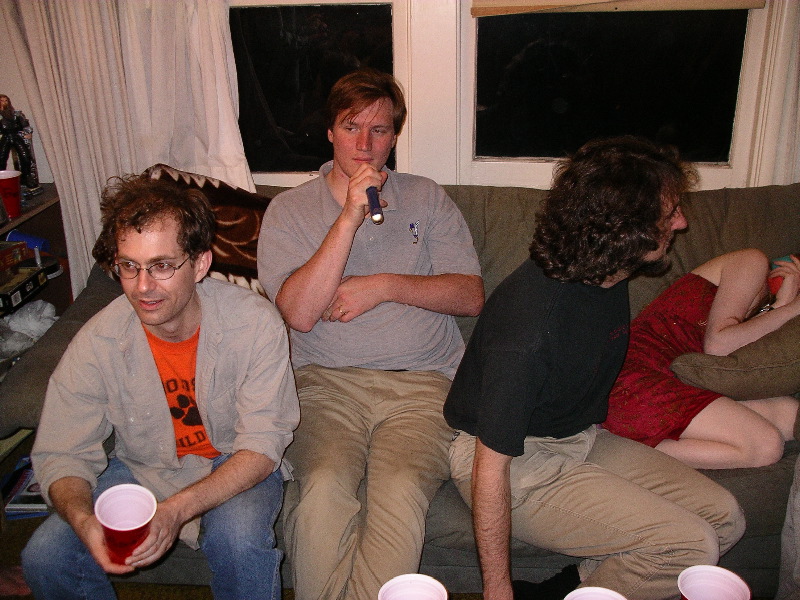 Adam Kragen Josh and a sleeping Lenor - its a party!