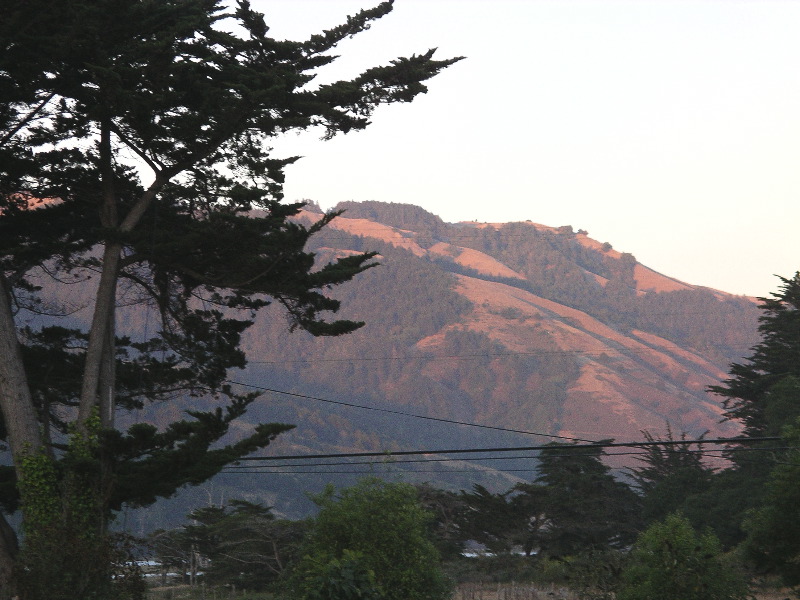 The sun sets