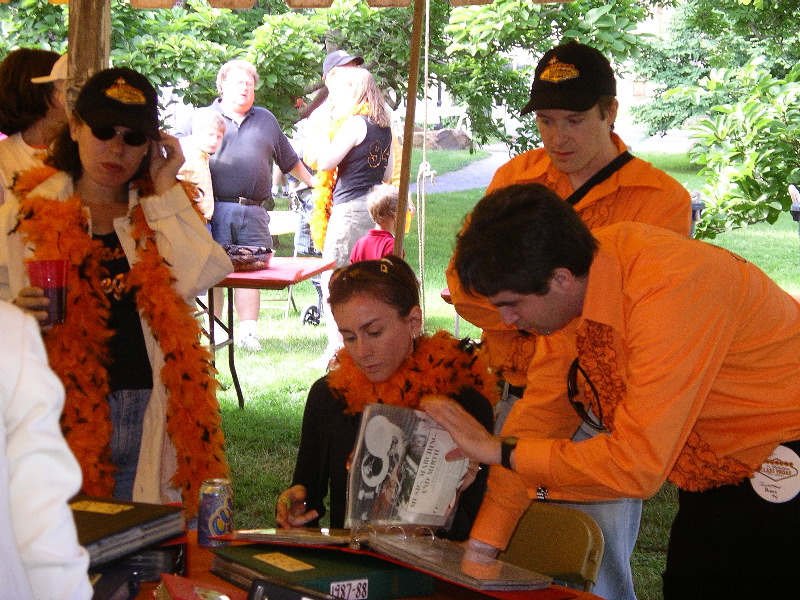 Looking at old Band Photos
