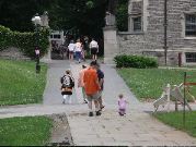 Wolff and Katie on a walk